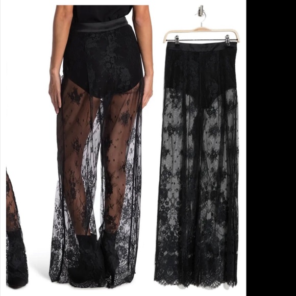 Unravel Project Wide Leg Lace Pants - Picture 2 of 5